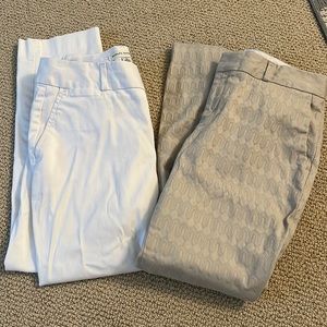 2 banana republic capri pants size 2, excellent condition